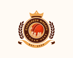 Cricket Ball League logo design