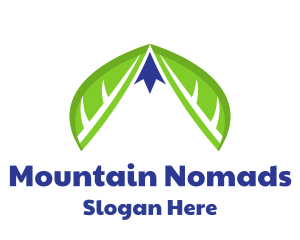 Leaf Mountain Peak logo design