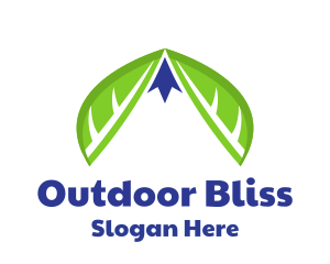 Leaf Mountain Peak logo design