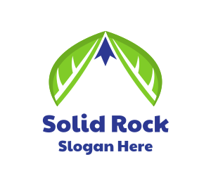 Leaf Mountain Peak logo design