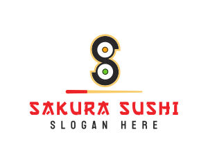 Sushi Billiards Letter S logo design