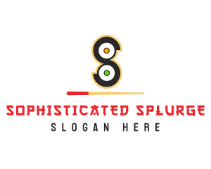 Sushi Billiards Letter S logo design