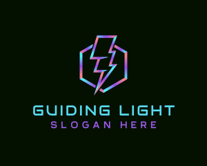 Hexagon Gaming Lightning logo design