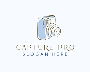 Retro Camera Lens logo design