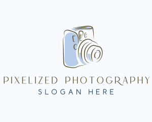 Retro Camera Lens logo design