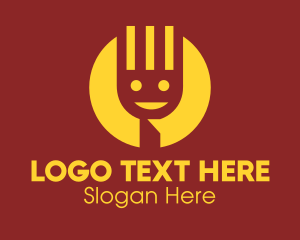 Yellow Smiley Fork logo