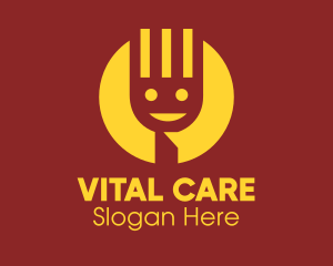 Yellow Smiley Fork logo