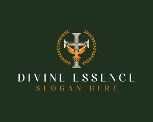 Cross Dove Religion logo design