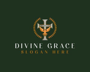 Cross Dove Religion logo