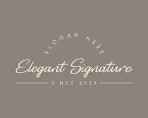 Hipster Signature Business logo design