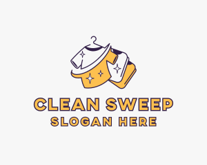 Sparkle Clean Laundry logo design