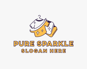 Sparkle Clean Laundry logo design