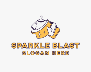 Sparkle Clean Laundry logo design