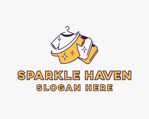 Sparkle Clean Laundry logo design