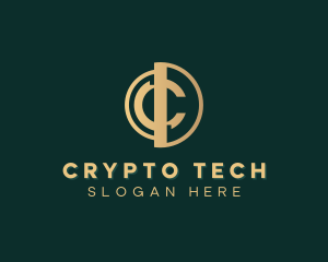 Digital Cryptocurrency Letter C logo design