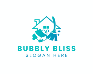 House Cleaning Sanitation logo design