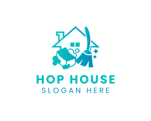 House Cleaning Sanitation logo design