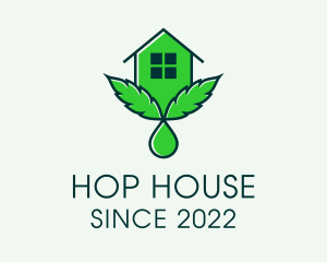 Cannabis House Droplet  logo design