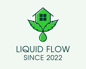 Cannabis House Droplet  logo design