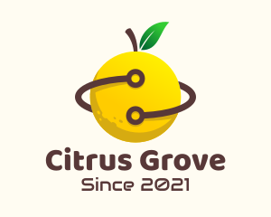 Citrus Lemon Circuit logo design