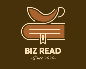 Coffee Cup Bookmark logo design