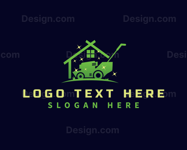 Lawn Mower Gardening Logo