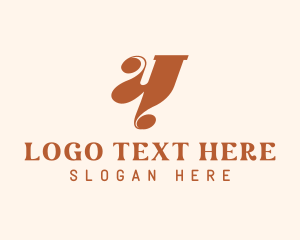 Brown Hippie Typography logo