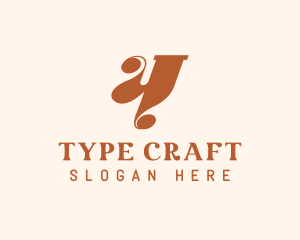 Brown Hippie Typography logo