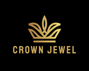 Golden Tiara Crown logo design