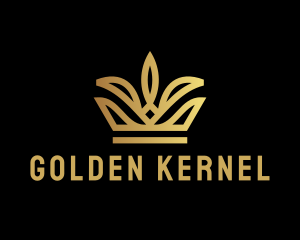 Golden Tiara Crown logo design