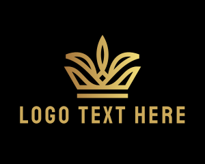Tiara - Golden Tiara Crown logo design