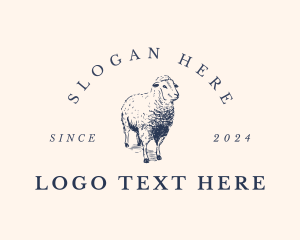 Handdrawn - Sheep Lamb Wool logo design