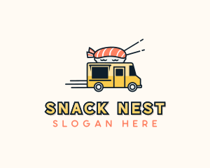 Sushi Food Truck logo design