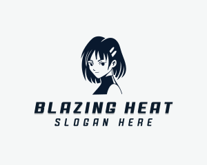 Anime Japanese Girl Logo