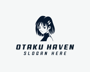 Anime Japanese Girl logo design