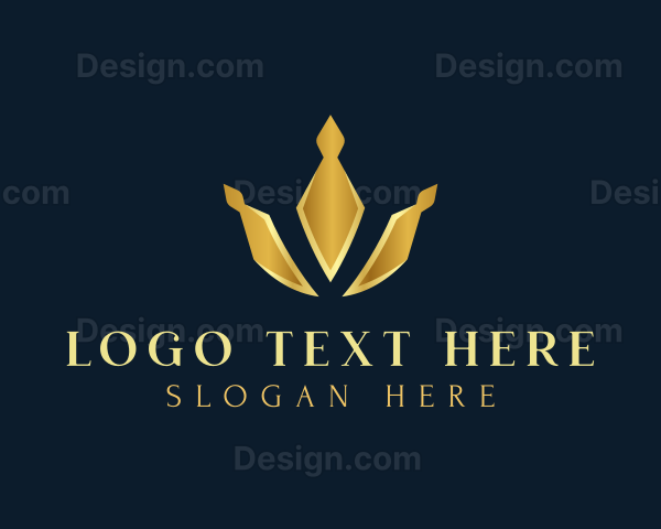 Elegant Luxury Crown Letter V Logo