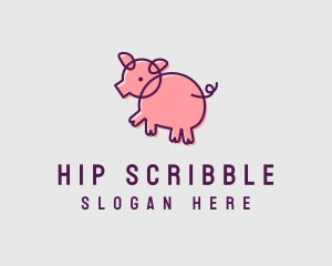 Scribble Pig Farm logo design