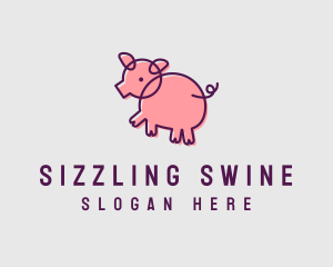 Scribble Pig Farm logo design