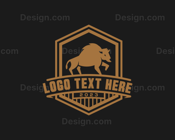 Bison Wild Animal Logo