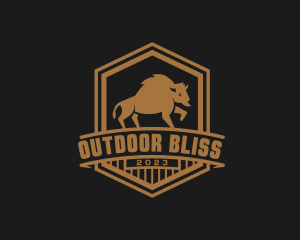 Bison Wild Animal logo design