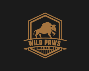 Bison Wild Animal logo design