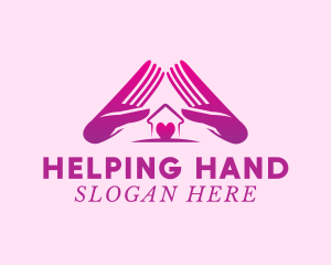 Hands Shelter Home Care logo design