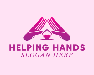 Hands Shelter Home Care logo design