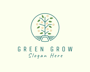 Greenhouse Farm Plant logo