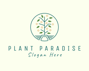 Greenhouse Farm Plant logo design