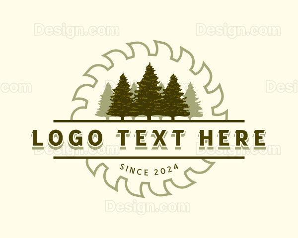 Forest Lumberjack Woodwork Logo