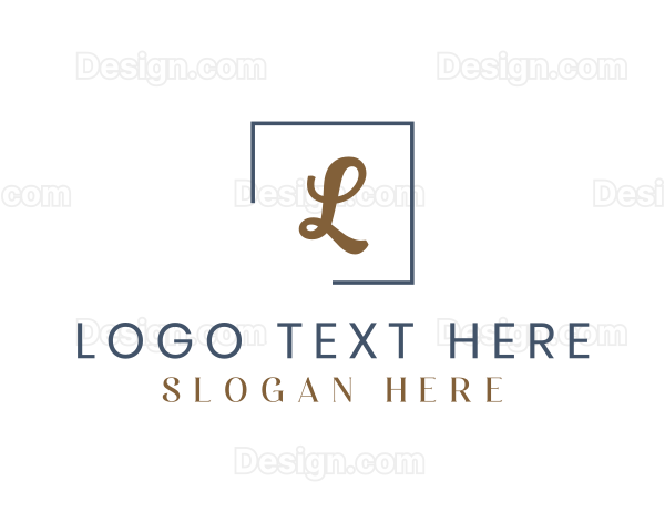 Elegant Gold Cursive Logo