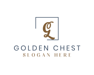 Elegant Gold Cursive logo design