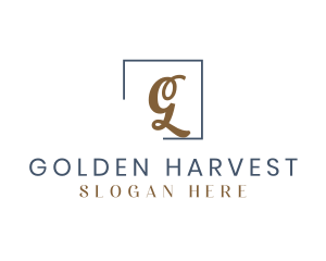 Elegant Gold Cursive logo design