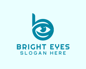 Eye Clinic Letter B logo design